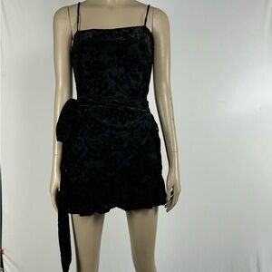 Like New free short wrap black dress